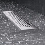 Душевой трап (лоток) 40 AM.PM PrimeFlow W02SC-P11-040-01SB комбинированный затвор со стальной матовой решеткой, Цвет производителя: хром, Размер трапа: 400 фото 