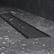 Душевой трап (лоток) 60 AM.PM PrimeFlow W02SC-U11-060-04BM комбинированный затвор с черной матовой решеткой под плитку, Цвет производителя: чёрный, Размер трапа: 600 фото 