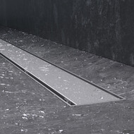 Душевой трап (лоток) 90 AM.PM PrimeFlow W02SC-U11-090-04SB комбинированный затвор со стальной матовой решеткой под плитку, Цвет производителя: хром, Размер трапа: 900 фото 