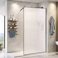 Душевая перегородка CeruttiSpa STRIP T90 90х190 см, чёрный/матовое фото 