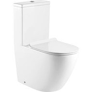 Унитаз-моноблок безободковый Azario Morano AZ-1001 с крышкой микролифт, Цвет производителя: белый фото 