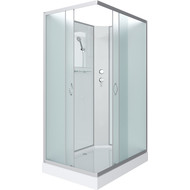 Душевая кабина Niagara Classic 100x80 см NG-43085-14QBK, серебро/матовое (безсиликоновая сборка) фото 