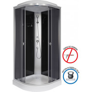 Душевая кабина Niagara Eco 100x100 см E100/13/TN, хром матовый/тонированное (безсиликоновая сборка) фото 