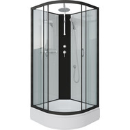 Душевая кабина Niagara Classic 100x100 см NG-6702-14BKT, чёрный/прозрачное (безсиликоновая сборка) фото 