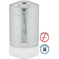 Душевая кабина Niagara Eco 100x100 см E100/40/MT, хром матовый/матовое (безсиликоновая сборка) фото 