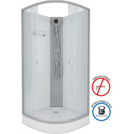 Душевая кабина Niagara Eco 90x90 см E90/13/MT/BK, хром матовый/матовое (безсиликоновая сборка) фото 