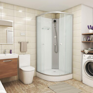 Душевая кабина Niagara Eco 90x90 см E90/13/MT/BK, хром матовый/матовое (безсиликоновая сборка) фото 
