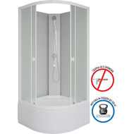 Душевая кабина Niagara Promo 90x90 см P90/40/MT/BK, белый/матовое (безсиликоновая сборка) фото 