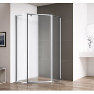 Душевое ограждение Cezares 100х100 см ECO-O-P-1-100-P-Cr, хром/матовое фото 