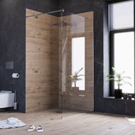 Душевая перегородка Mirsant Walk in 110 см с аксессуарами (стекло 8 мм) хром/прозрачное фото 