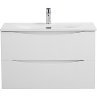 Тумба подвесная с раковиной BelBagno MARINO-CER-MINI-700-2C-SO-BL-P 70 см, bianco lucido фото 