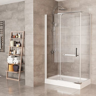 Душевое ограждение Mirsant Arena Square 100х100 см хром/прозрачное фото 