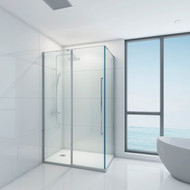 Душевое ограждение Mirsant Next 120х90 см хром/прозрачное фото 