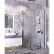 Душевое ограждение Mirsant Next 90х90 см хром/прозрачное фото 