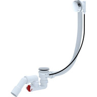 Слив-перелив полуавтоматический Aquatek EM321AQ с регулируемым сифоном с переходной трубой 45 градусов и выходом 40x50 трос 580 мм (ручка металл) фото 