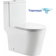 Унитаз-моноблок безободковый Mirsant ARK с крышкой Soft-close (система смыва торнадо) фото 