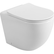 Унитаз приставной безободковый BelBagno Sfera-R BB2141CBR/SC с крышкой микролифт фото 