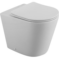 Унитаз приставной безободковый BelBagno Flay-R BB1003CBR/SC с крышкой микролифт фото 