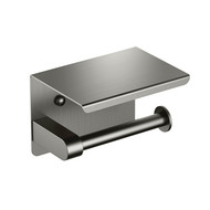 Держатель для туалетной бумаги Aquatek Европа AQ4939BGM, цвет чёрный хром шлифованный фото 