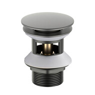 Донный клапан Aquatek AQ6002BGM, чёрный хром шлифованный фото 