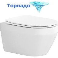 Унитаз подвесной безободковый Aquatek Лея AQ1199T-00 с крышкой микролифт (система смыва Торнадо) фото 