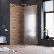 Душевая перегородка Mirsant Walk in 90 см с аксессуарами (стекло 8 мм) хром/матовое фото 