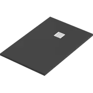 Каменный поддон Bas Essentia 120x90 см, чёрный фото 