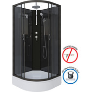 Душевая кабина Niagara 90x90 см NG-6501-14BKT, чёрный/тонированное фото 