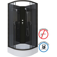 Душевая кабина Niagara 90x90 см NG-6501-14BK, чёрный/тонированное фото 