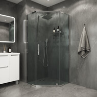 Душевое ограждение Niagara Eco 100x100 см NG-1010-14D, хром глянцевый/прозрачное фото 