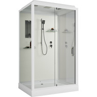 Душевая кабина Niagara 100x80 см ST100/80/15Q, белый/прозрачное фото 