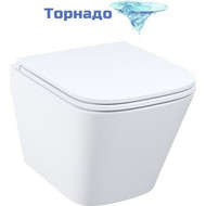 Унитаз подвесной безободковый Iddis Bild BIQRNSEi25 с тонкой крышкой микролифт (система смыва Торнадо) фото 