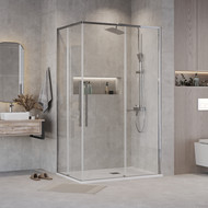 Душевое ограждение Grossman Galaxy 110x80 см 300.K33.01.1180.10.00, хром/прозрачное фото 