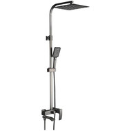 Душевая стойка с выдвижным изливом Gappo G07-9 G2407-9, оружейная сталь фото 