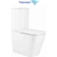 Унитаз-компакт безободковый AN Etta с крышкой микролифт (система смыва Торнадо) фото 