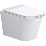 Унитаз подвесной безободковый Grossman Classic GR-4463S с крышкой микролифт, белый глянцевый фото 