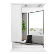 Зеркало-шкаф Azario Эстима 60 см L CS00094630, белый фото 