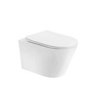 Унитаз подвесной безободковый Boheme Avva 973-SET-W с тонкой крышкой микролифт фото 