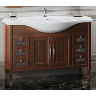 Тумба напольная с раковиной Opadiris Мираж 120 см, орех фото 