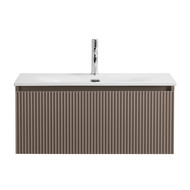 Тумба подвесная с раковиной BelBagno 80 см UNO-800-1C-SO-СO, бежевый матовый фото 