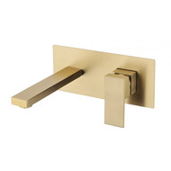 Смеситель для раковины настенный Grocenberg GB588MG (со скрытой частью) матовое золото фото 