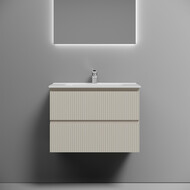 Тумба подвесная с раковиной-столешницей Sancos Snob T 70 см SNT70CE, Beige Soft (раковина Element CN7007) фото 