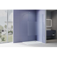 Душевая перегородка Aquatek Walk in 90 см AQ.WI.090.3CH (стекло 8 мм) с кронштейном в комплекте, серебро/матовое фото 