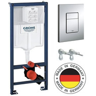 Инсталляция для подвесного унитаза Grohe Rapid SL 38536001 с кнопкой смыва хром 38732000 фото 