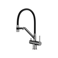 Смеситель для кухни Gappo G4398-89, оружейная сталь/чёрный фото 