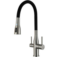 Смеситель для кухни Gappo G4399-65, сатин/черный фото 