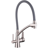 Смеситель для кухни Gappo G4398, серый/сатин фото 