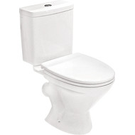 Унитаз-компакт Santek Лига 1.WH30.2.141 с крышкой дюропласт КОСОЙ ВЫПУСК фото 