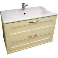 Тумба подвесная с раковиной Акватон Леон 65 см 1A1870K0LBPR0, дуб бежевый фото 