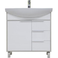 Тумба напольная с раковиной Акватон Рико 80 см 1A2154K1RIB90, белый/ясень фото 